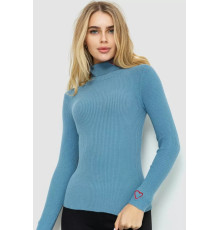 Гольф женский в рубчике, цвет джинс, 204R051