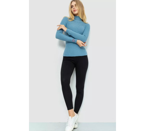 Гольф женский в рубчике, цвет джинс, 204R051