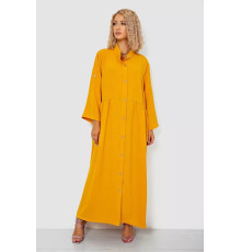 Платье-рубашка ткань жатка, цвет темно-желтый, 102R5249