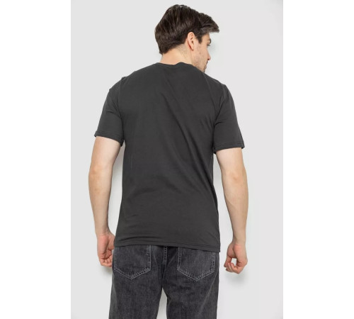 Футболка мужская с принтом, цвет темно-серый, 241R1902.