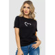 Женская футболка с принтом, цвет черный, 238R57384