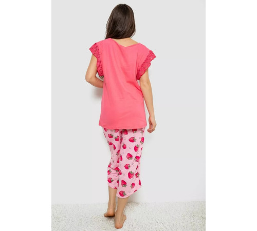 Женская пижама с принтом, цвет розовый, 243R1602-015.