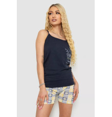 Жіноча піжама з принтом, колір темно-синій, 238R3052