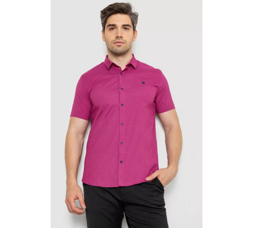 Сорочка чоловіча однотонна, колір малиновий, 214R6917-13