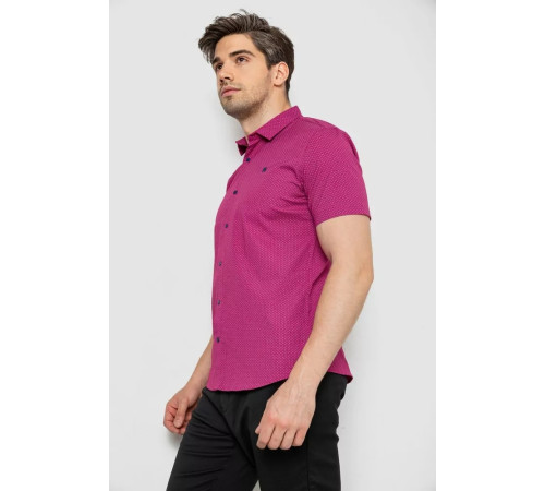 Сорочка чоловіча однотонна, колір малиновий, 214R6917-13