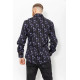 Сорочка чоловіча з принтом, колір чорний, 131R151017