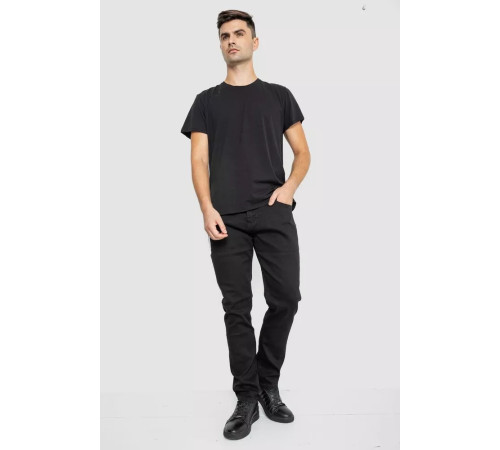Джинси чоловічі середньої посадки, колір чорний, 244R8344