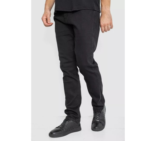 Джинси чоловічі середньої посадки, колір чорний, 244R8344