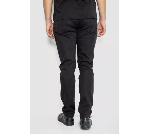 Джинси чоловічі середньої посадки, колір чорний, 244R8344