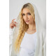 Кофта жіноча на блискавці з капюшоном, колір молочний, 238R104
