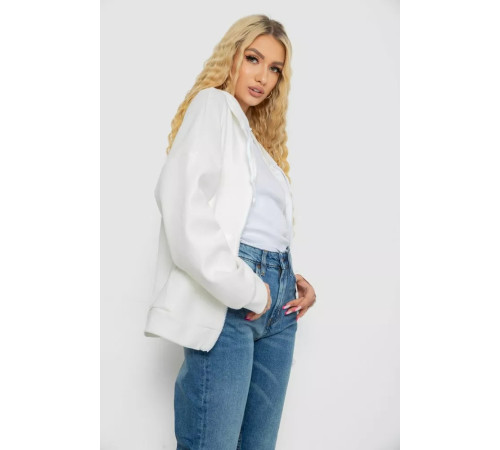 Кофта жіноча на блискавці з капюшоном, колір молочний, 238R104