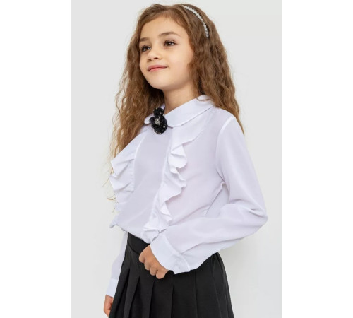 Блуза для дівчаток ошатна, колір білий, 172R103