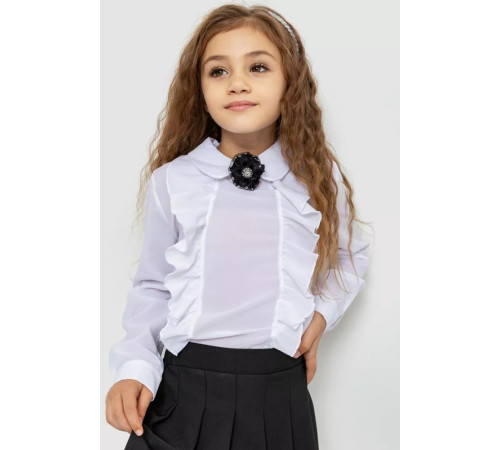 Блуза для дівчаток ошатна, колір білий, 172R103
