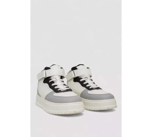 Кросівки жіночі зимові на хутрі, колір біло-чорний, 248RMB05-86