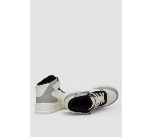 Кросівки жіночі зимові на хутрі, колір біло-чорний, 248RMB05-86