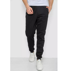 Спорт чоловічі штани на флісі, колір чорний, 244R41682