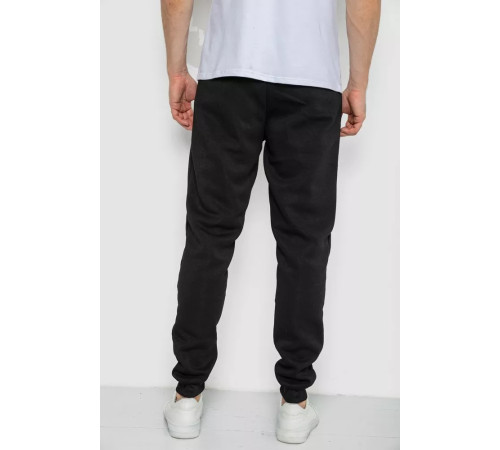 Спорт чоловічі штани на флісі, колір чорний, 244R41682