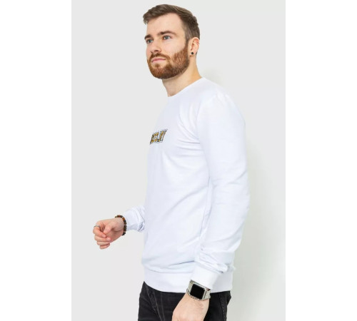Світшот чоловічий з принтом, колір білий, 208R0206