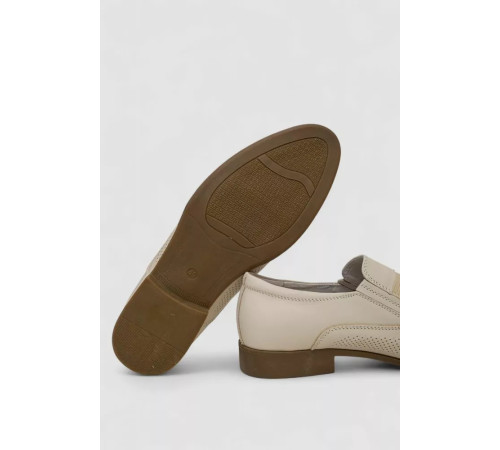 Туфлі чоловічі з перфорацією, колір бежевий, 243RC1591