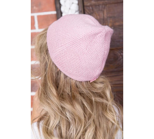 Жіноча шапка, рожевого кольору, з декором, 167R7788