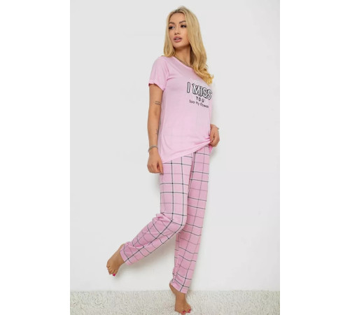 Пижама женская с принтом, цвет розовый, 243R10290.