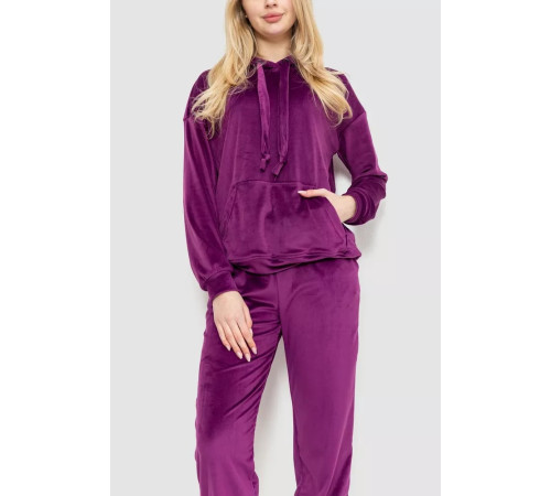 Спорт костюм жіночий велюровий, колір фіолетовий, 177R022