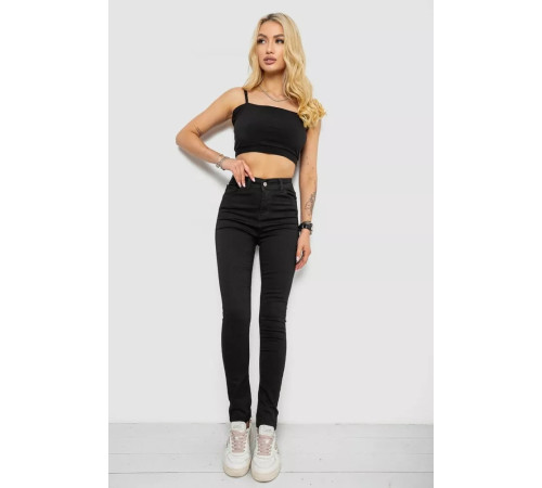 Джинси жіночі, колір чорний, 182R5214