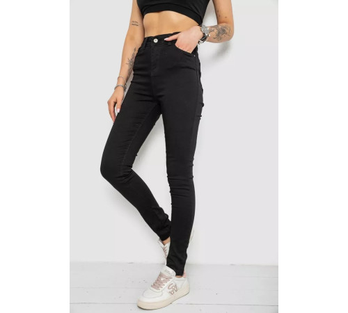 Джинси жіночі, колір чорний, 182R5214
