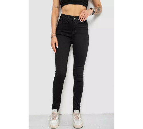 Джинси жіночі, колір чорний, 182R5214