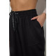 Брюки женские катоновые, цвет черный, 244RLE-075
