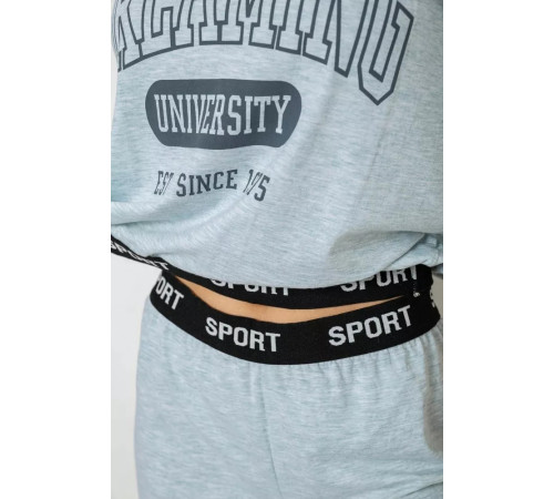 Женская пижама с принтом, цвет серый, 243R1488-015