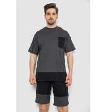 Костюм чоловічий повсякденний, колір сіро-чорний, 238R1533