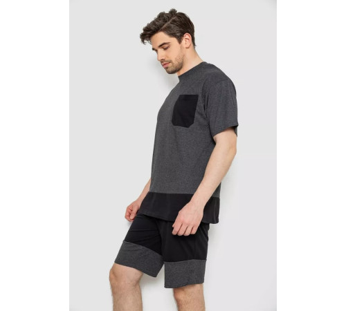 Костюм чоловічий повсякденний, колір сіро-чорний, 238R1533