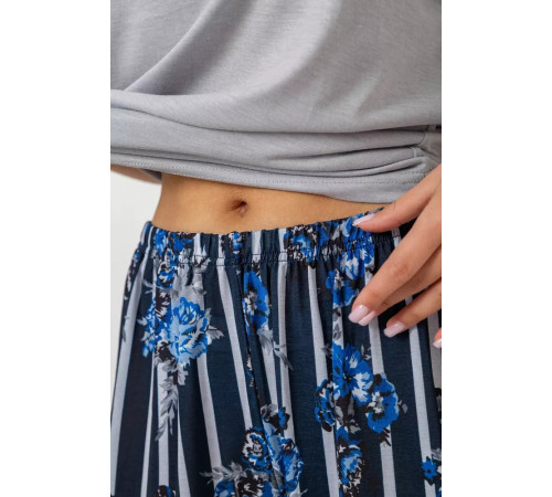 Женская пижама с принтом, цвет серый, 243R5886