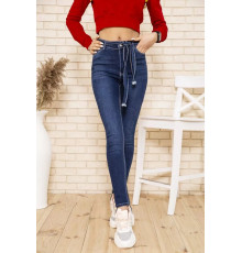 Темно-синие женские джинсы, скинные с поясом, 164R1180-7.