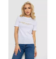 Женская футболка с принтом, цвет белый, 238R57399