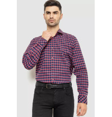 Сорочка чоловіча в клітинку байкова, колір червоно-синій, 214R115-35-195