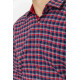 Сорочка чоловіча в клітинку байкова, колір червоно-синій, 214R115-35-195