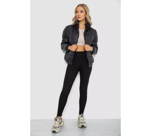 Куртка жіноча демісезонна, колір чорний, 244R007-5