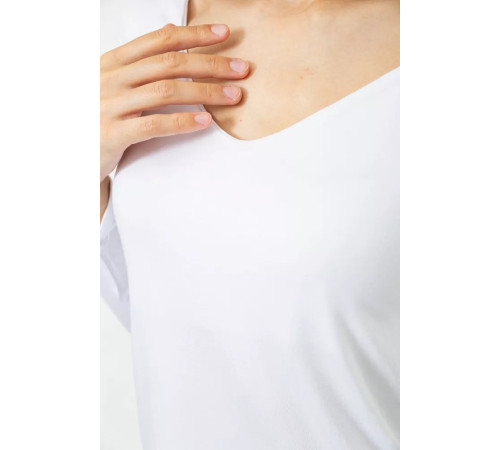 Тонкий женский лонгслив, цвет белый, 186R128.