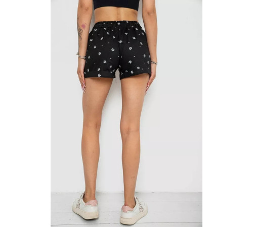 Шорты женские с принтом, цвет черный, 238R7164