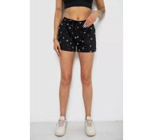 Шорты женские с принтом, цвет черный, 238R7164
