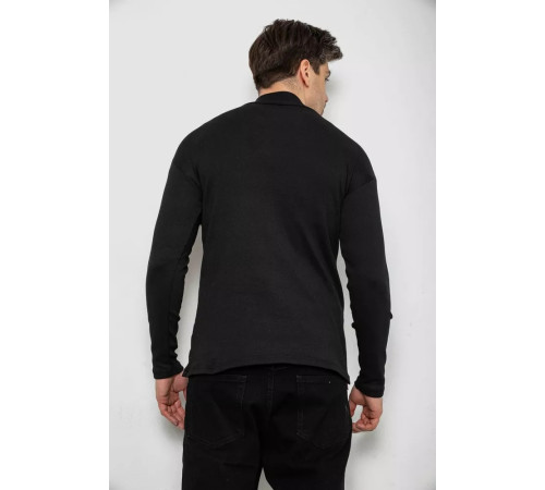 Гольф чоловічий на флісі, колір чорний, 238R338