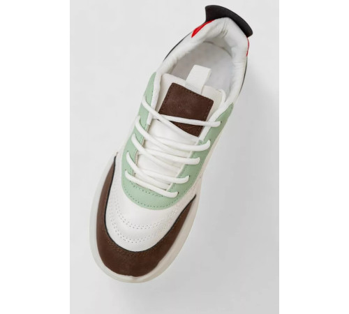 Кросівки жіночі демісезонні, колір біло-коричневий, 243R2023-15