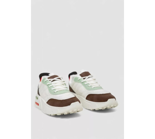 Кросівки жіночі демісезонні, колір біло-коричневий, 243R2023-15