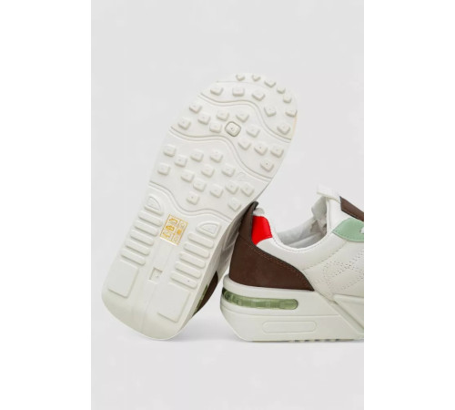 Кросівки жіночі демісезонні, колір біло-коричневий, 243R2023-15