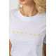 Футболка жіноча з принтом, колір білий, 238R57378-1
