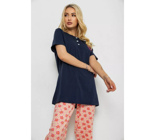 Пижама женская с принтом, цвет синий, 243R10362.