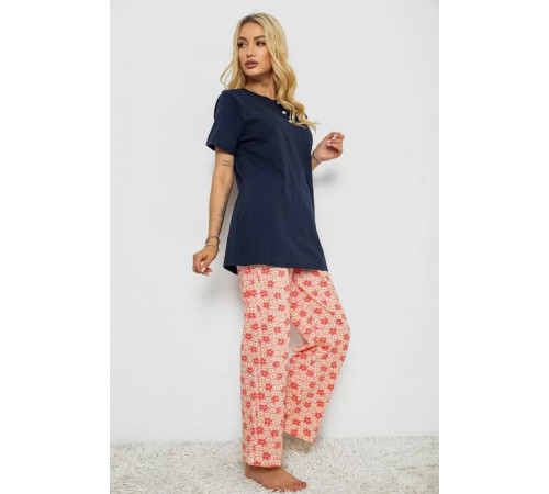 Пижама женская с принтом, цвет синий, 243R10362.
