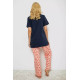 Пижама женская с принтом, цвет синий, 243R10362.
